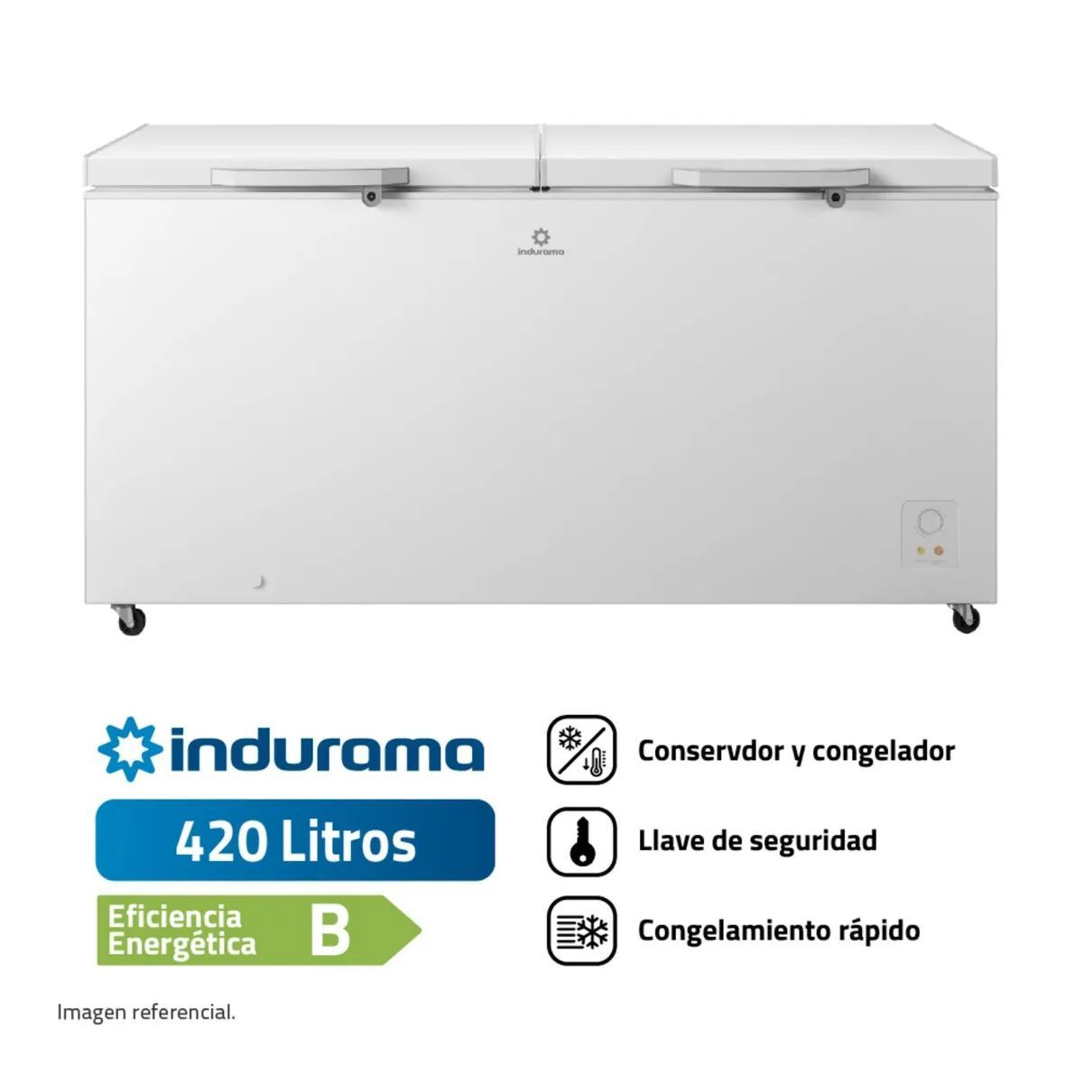 INDURAMA - Congeladora INDURAMA 420L CI-420BL Blanco