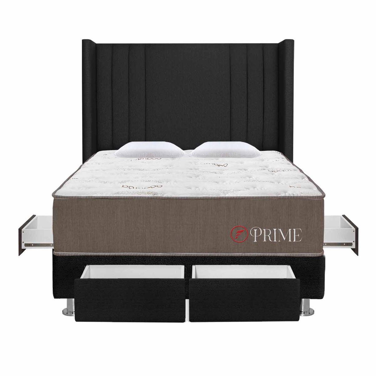 FORLI - Dormitorio 4 Cajones Deluxe Prime Gris King
