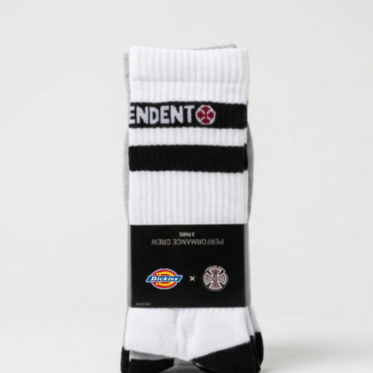 DICKIES - MEDIAS HOMBRE DICKIES X INDEPENDENT CREW ASSORTMENT PACK DE 3 BLANCO SURT 6/12