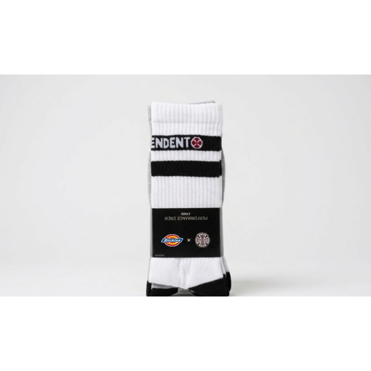 DICKIES - MEDIAS HOMBRE DICKIES X INDEPENDENT CREW ASSORTMENT PACK DE 3 BLANCO SURT 6/12