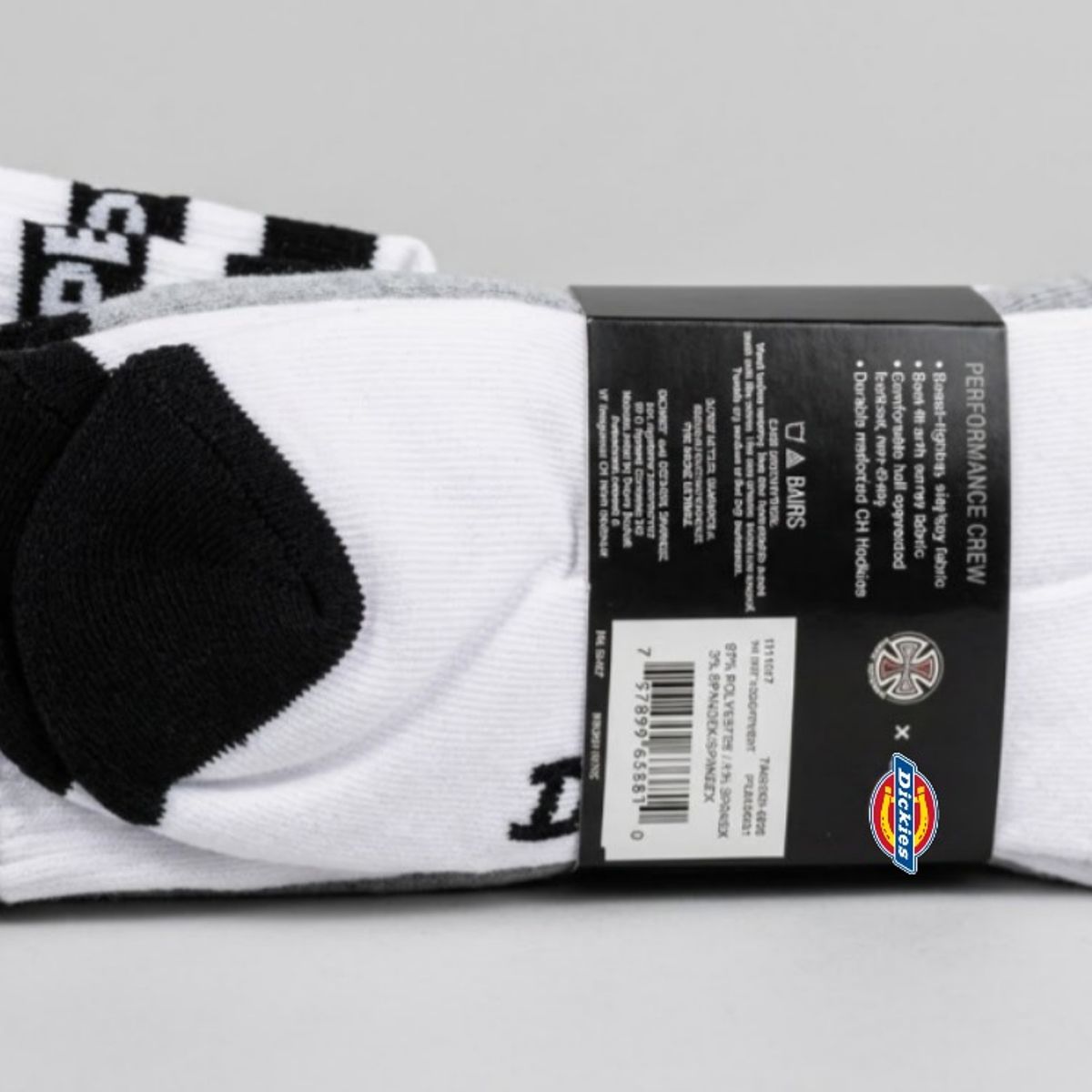 DICKIES - MEDIAS HOMBRE DICKIES X INDEPENDENT CREW ASSORTMENT PACK DE 3 BLANCO SURT 6/12