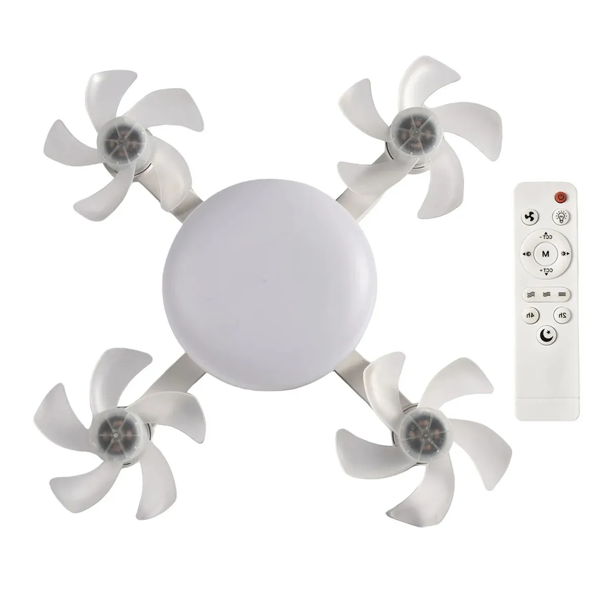 GENERICO - Foco Ventilador De Techo Estilo Drone Moderno Con Control Remoto