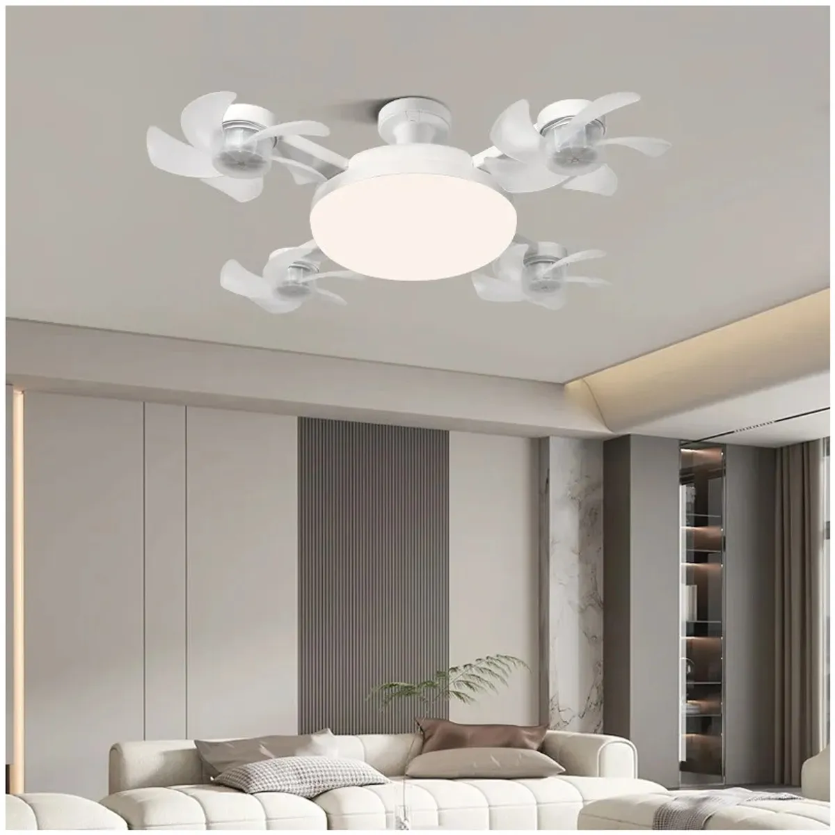 GENERICO - Foco Ventilador De Techo Estilo Drone Moderno Con Control Remoto