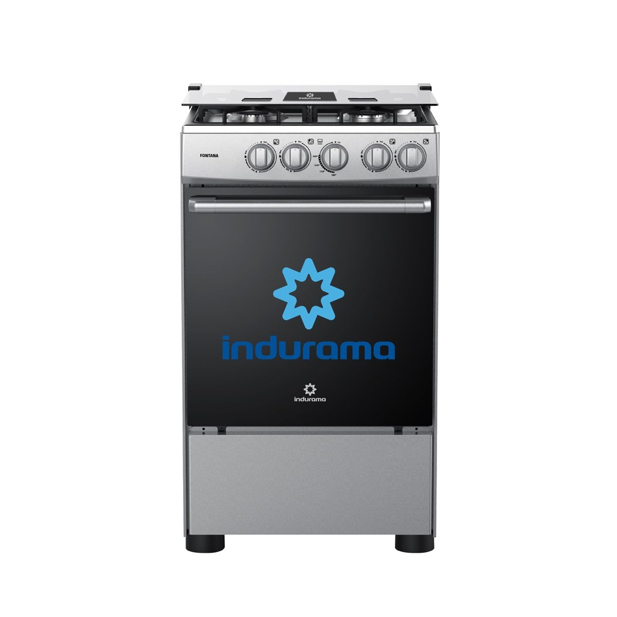 INDURAMA - COCINA A GAS INDURAMA 4 QUEMADORES FONTANA GRIS