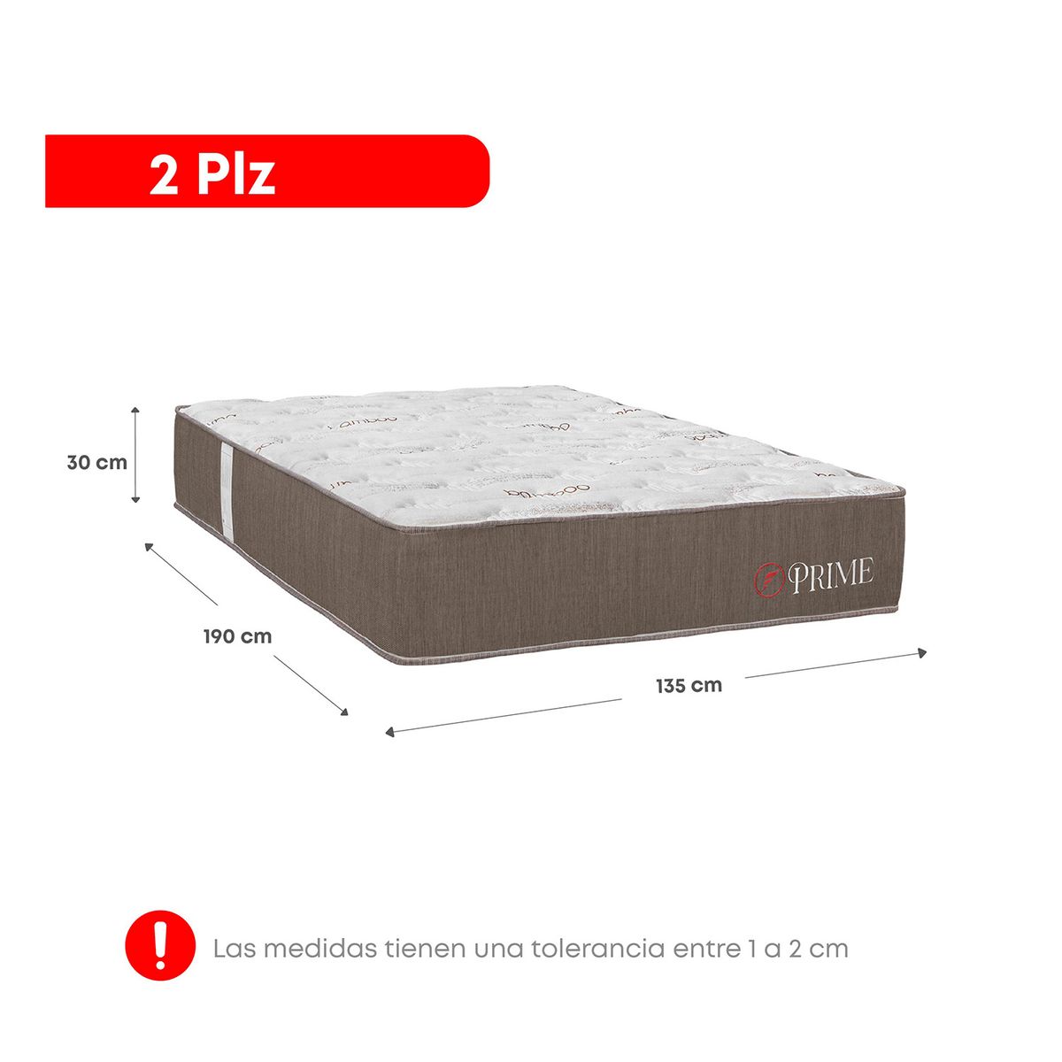 FORLI - Dormitorio 4 Cajones Deluxe Prime Beige 2 Plz + 02 Veladores