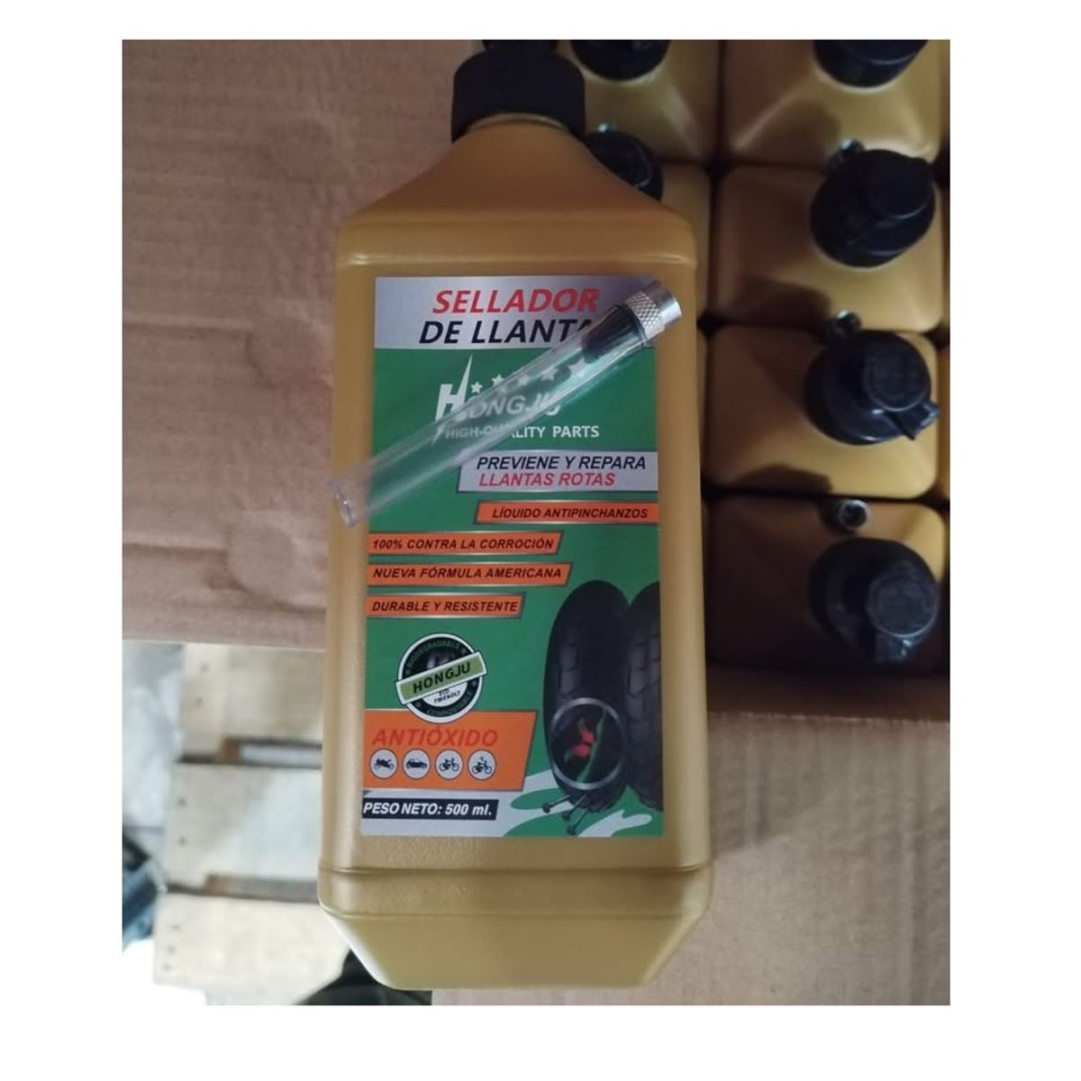 GENERICO - Sellador Líquido Antipinchazos 500 ML Para Motos Autos Y Camionetas