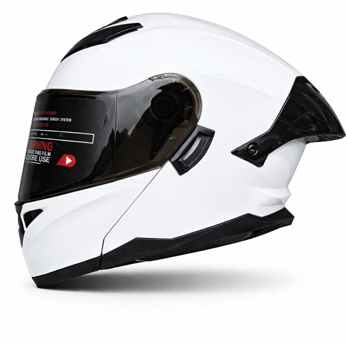 GENERICO - CASCO HOKEN FF-916 BLANCO CON VISOR OSCURO ¨ORIGINAL®¨