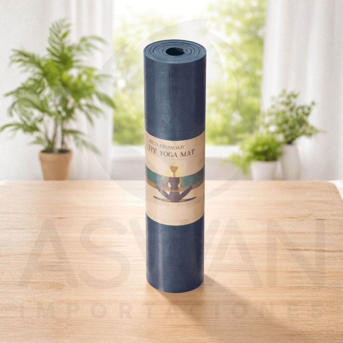 GENERICO - Mat de Yoga Fitness 8 mm Gris Oscuro