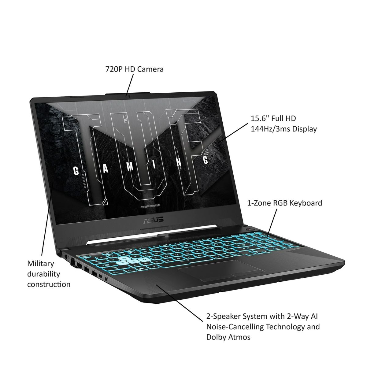 ASUS - Laptop Asus Tuf Gaming  Ryzen7- 7445hs 16GB RAM 512GB SSD  FHD RTX4050-6GB