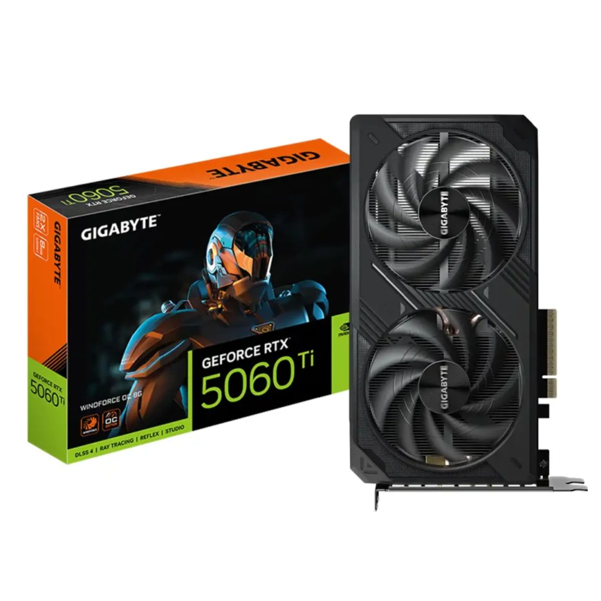GIGABYTE - TARJETA DE VIDEO GIGABYTE RTX 5060 TI WINDFORCE ( GV-N506TWF2OC-8GD ) 8GB GDDR7 - X2 FAN