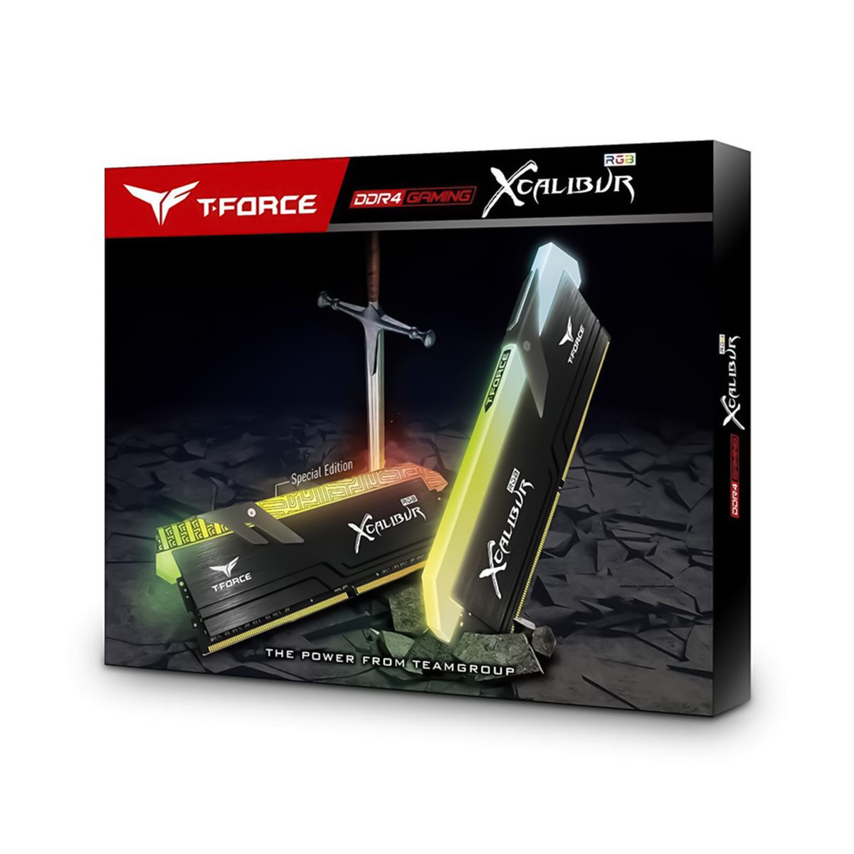 TEAMGROUP - MEMORIA RAM DDR4 T-FORCE XCALIBUR 2X8GB P-N TF6D416G4000HC18JDC01