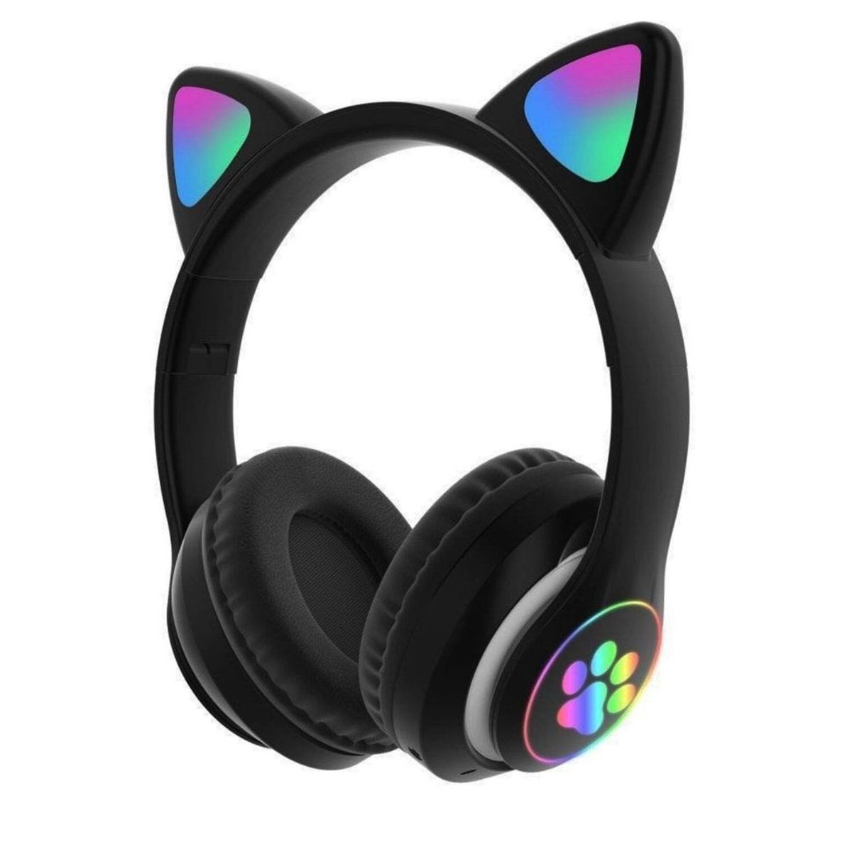 GENERICO - AUDIFONOS OREJAS DE GATO STN-28 CON LUCES LED