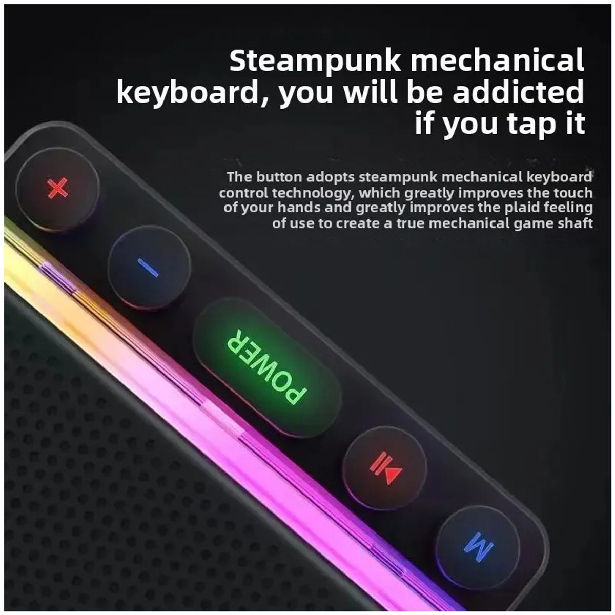 GENERICO - Parlante Bluetooth Portátil Con Luces Led RGB  Aura Light