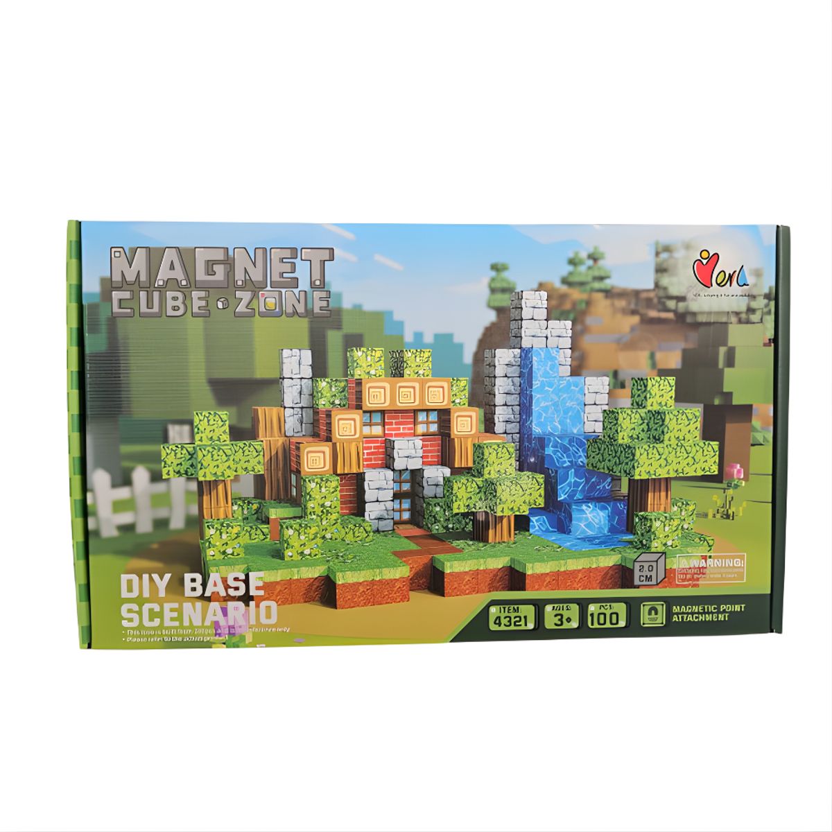 GENERICO - Cubos Magnéticos de Construcción 3D Magnet Cube Zone Diseño Estilo MINECRAFT - Set de 120 Piezas