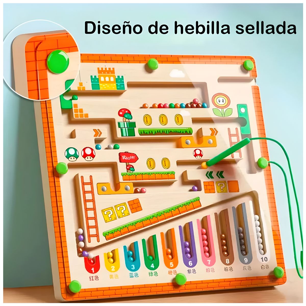 Laberinto Magnético de Madera para Niños, marca GENERICO - Foto 2