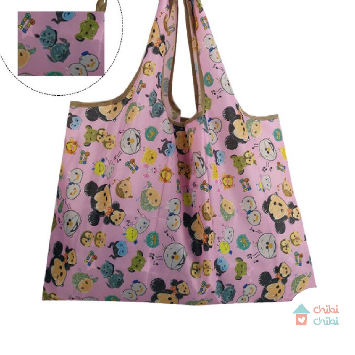 CHIBI CHIBI - Bolsa Portátil Para Paseos Y Viajes - Rosa mickey
