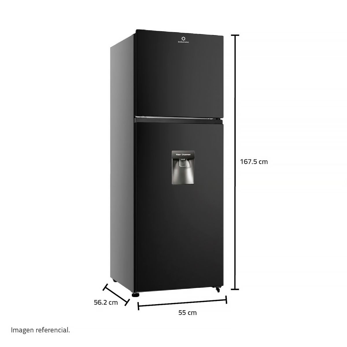 INDURAMA - Refrigeradora Indurama 246 Lt TOP FREEZER NO FROST RI-389DNI Negro