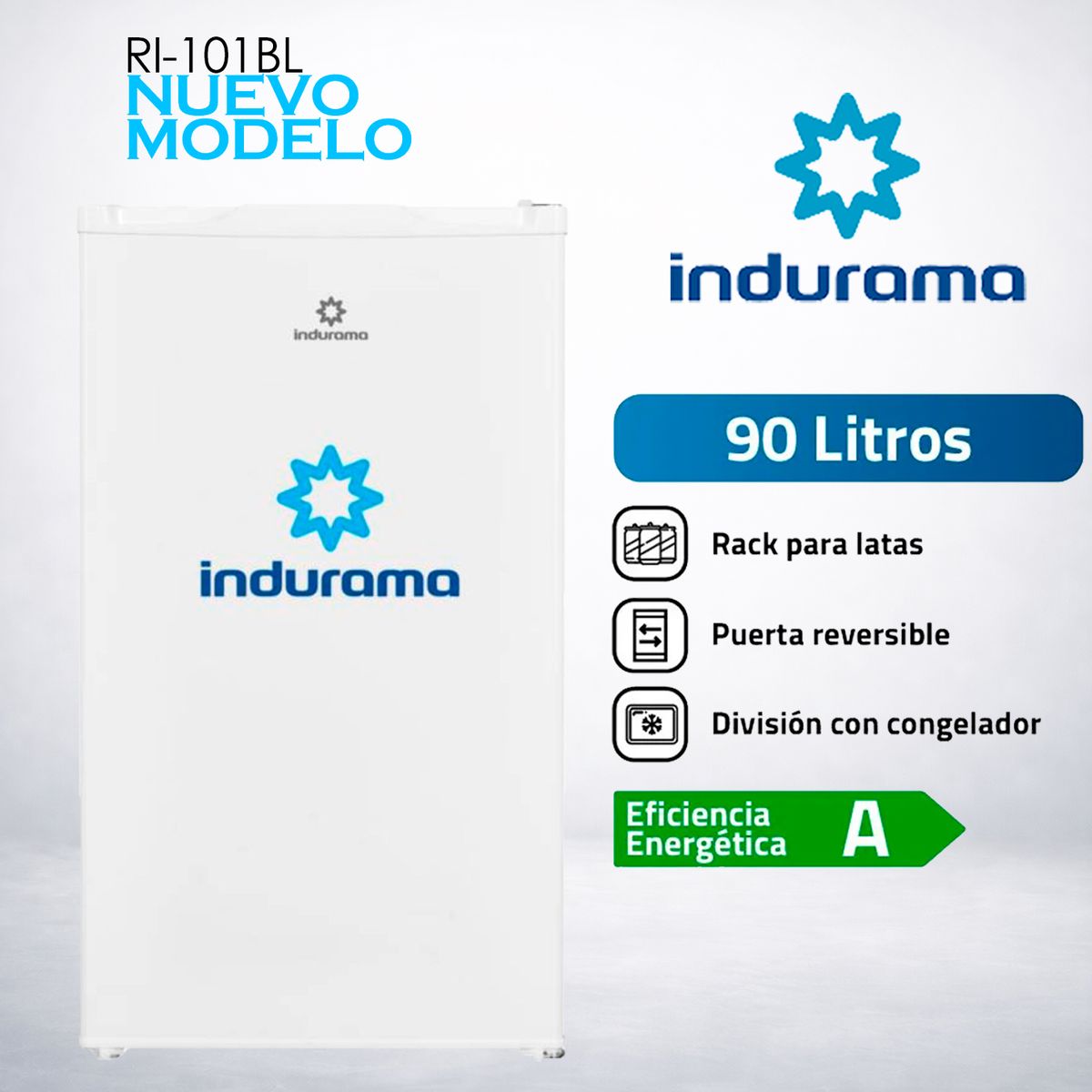 INDURAMA - Frigobar Indurama Defrost 90 Litros RI-101BL