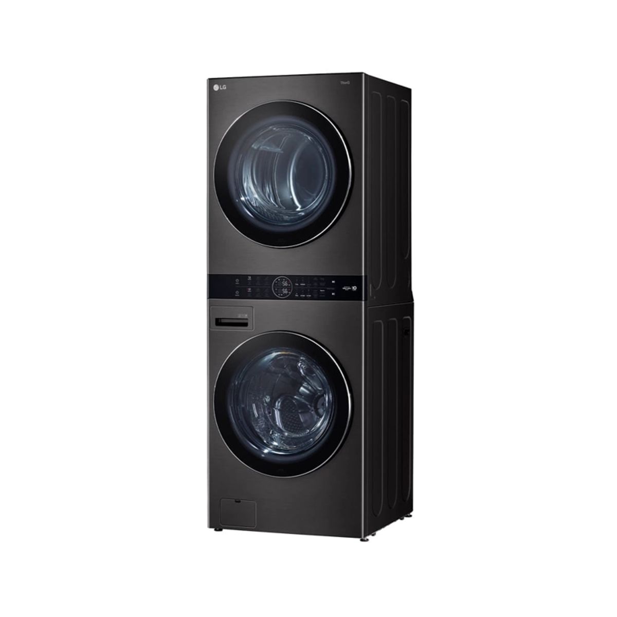 LG - Centro De Lavado 22 kg y 16 Kg AI DD Carga Frontal Negro Acero LG WK22BS6