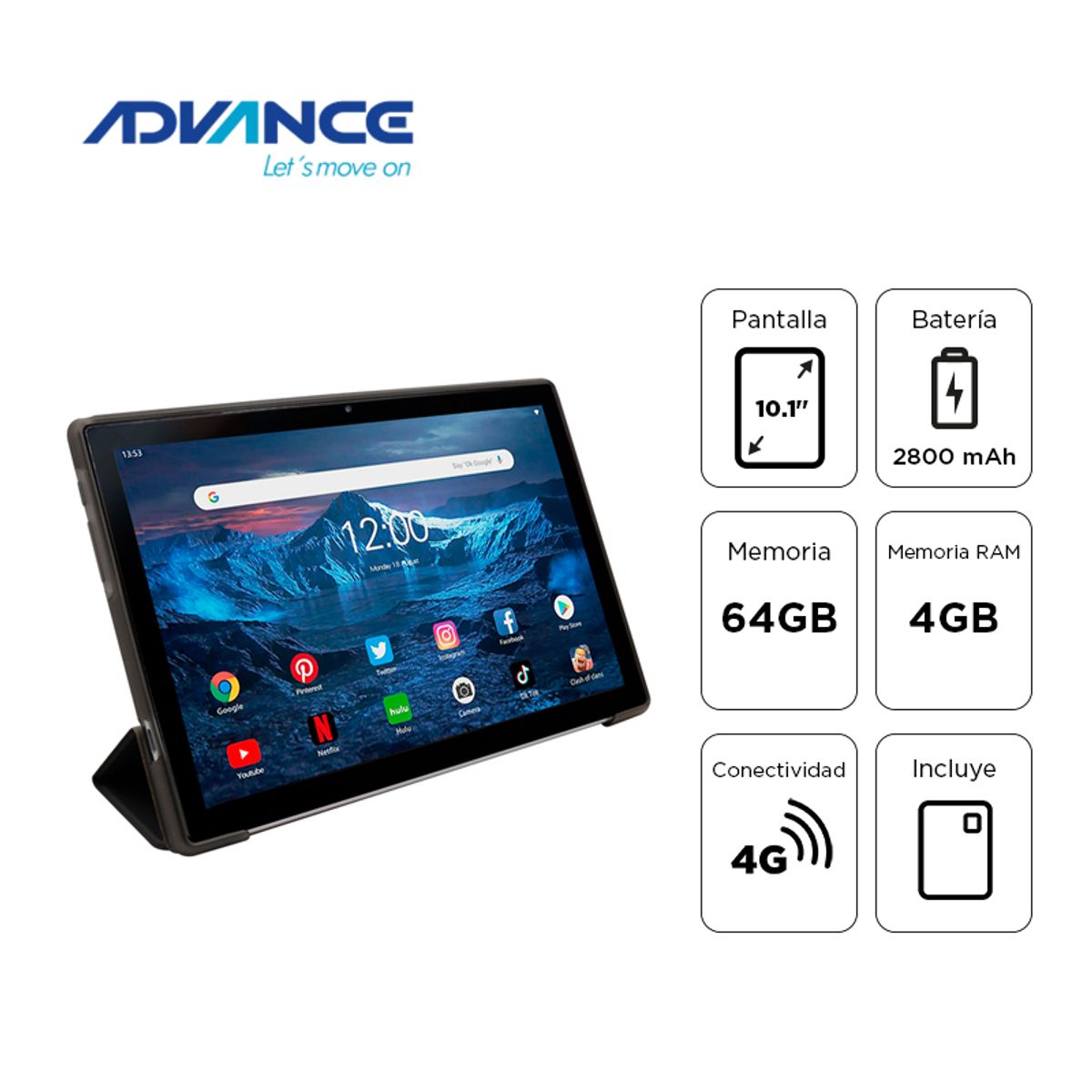 ADVANCE - Tablet Advance SmartPad SP5706 10.1" 4GB 64GB