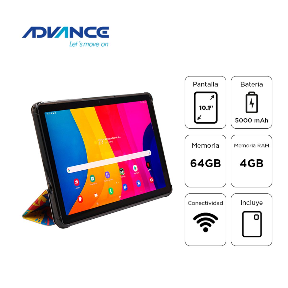 ADVANCE - Tablet Advance SmartPad SP3703 10.1" 4GB 64GB