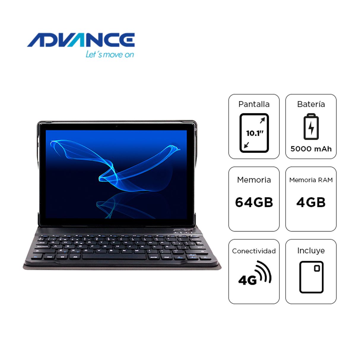 ADVANCE - Tablet Advance SmartPad SP5706 10.1" 4GB 64GB + Teclado