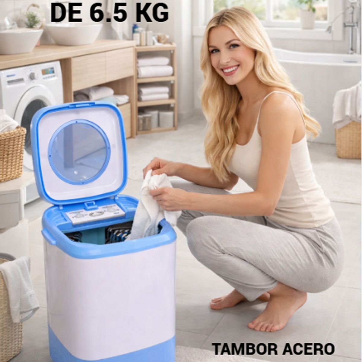 GENERICO - MINI LAVADORA ELÉCTRICA PORTÁTIL DE ROPA ZAPATILLA CON ESCOBILLA PARA LAVADO