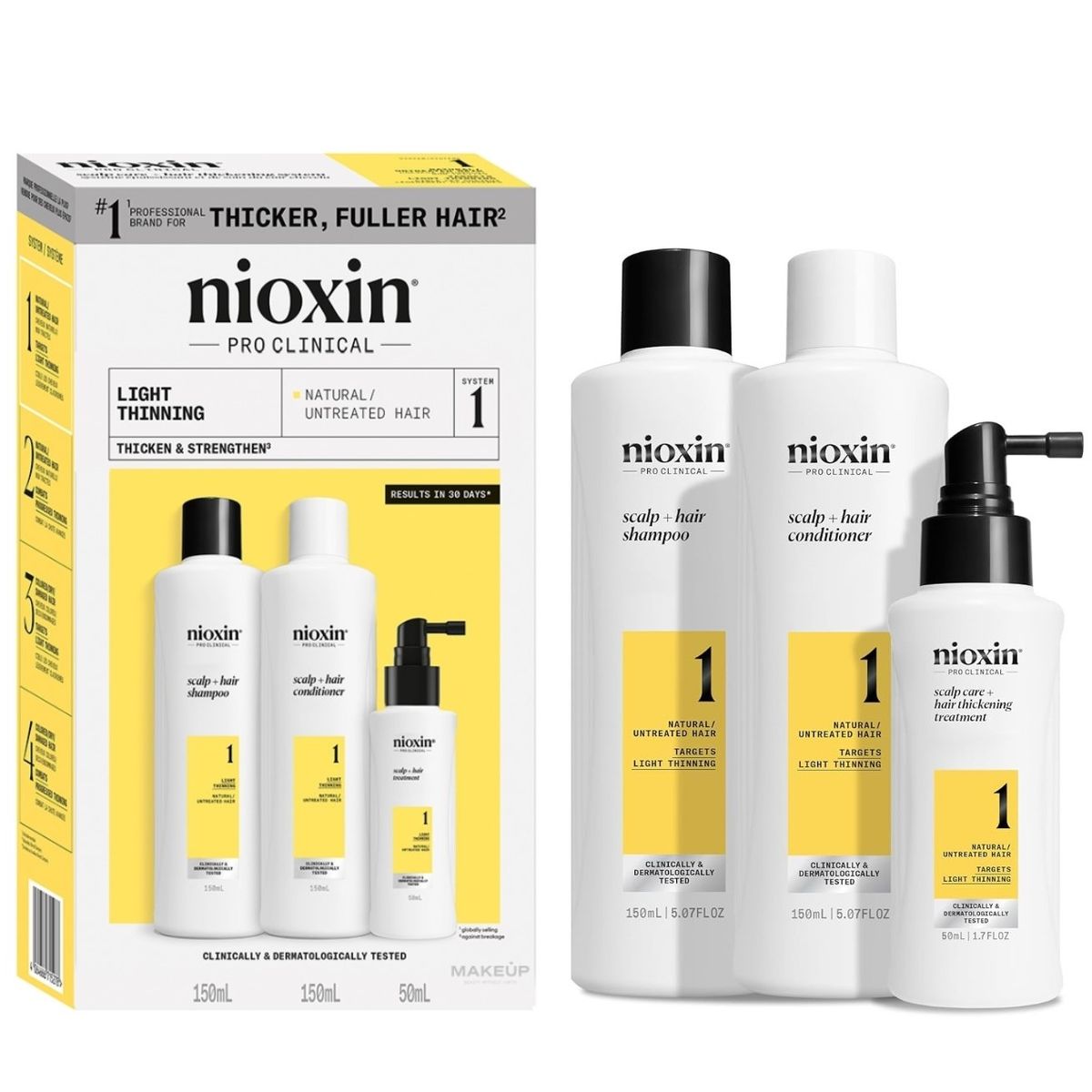 NIOXIN - Nioxin-1 Shampoo 150ml+ Conditioner+ Locion Para Cabello Natural