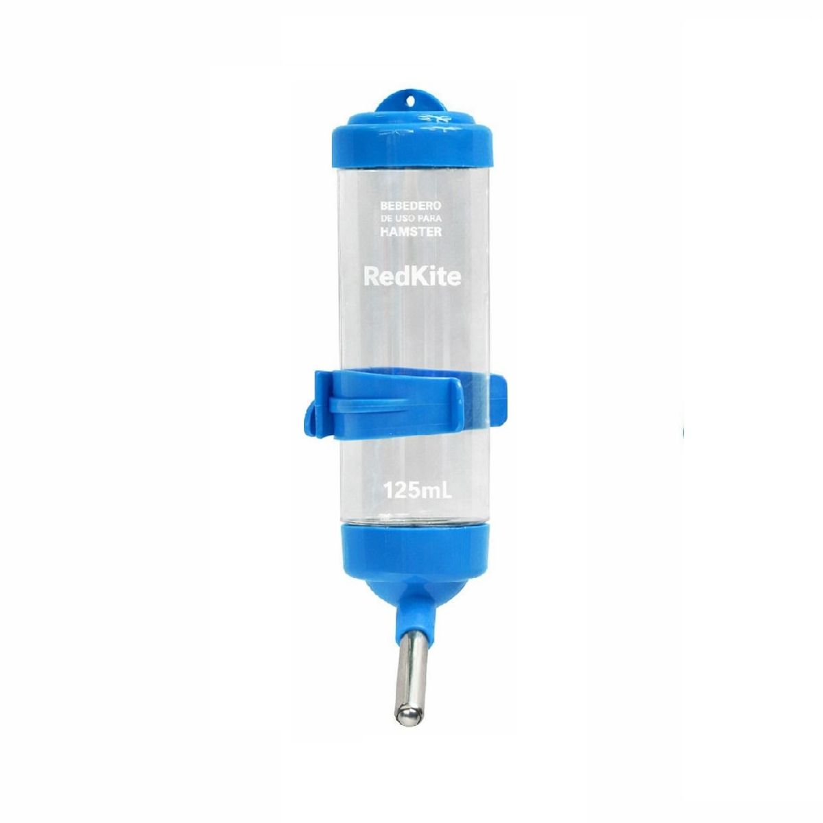 GENERICO - Bebedero de botella para hamster con válvula 125 ml azul