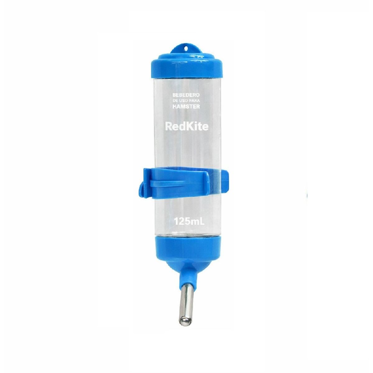 GENERICO - Bebedero de botella para hamster con válvula 125 ml azul
