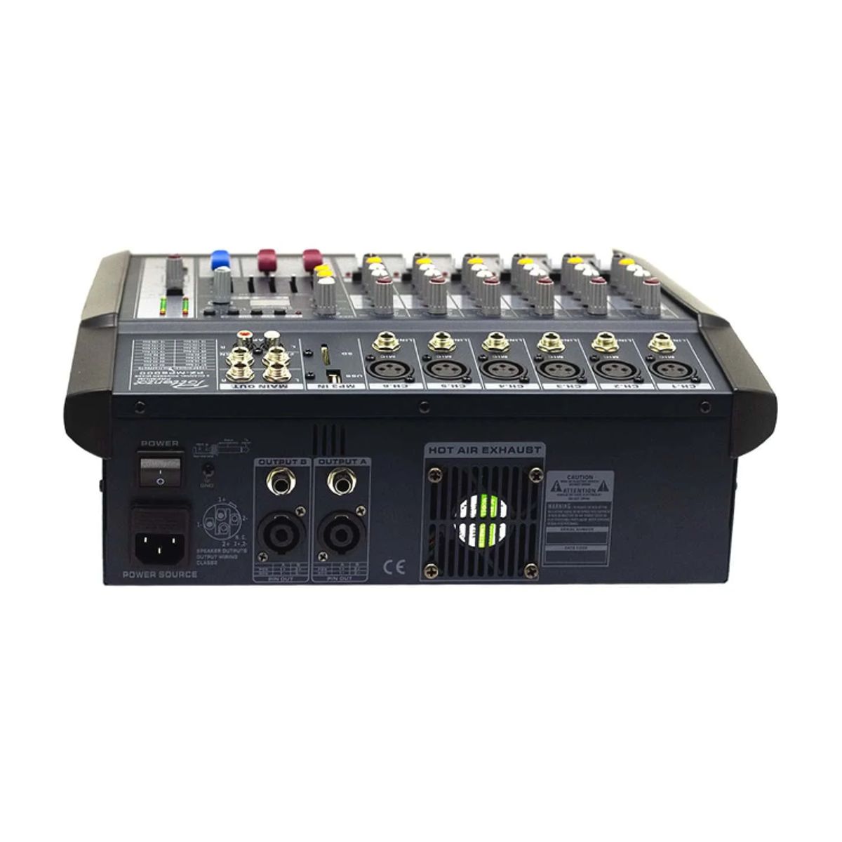 GENERICO - Consola Amplificada 6 canales 2x170W USB/MP3/BT PZ-MP6000 POTTENZA