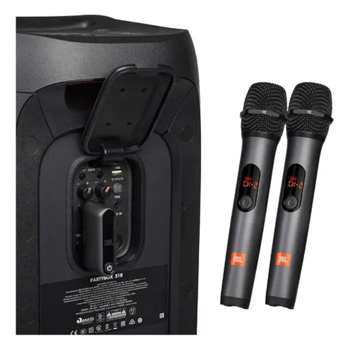 JBL - Micrófonos Jbl Micbr2 Inalámbrico Dual-Channel Cardioide Negro