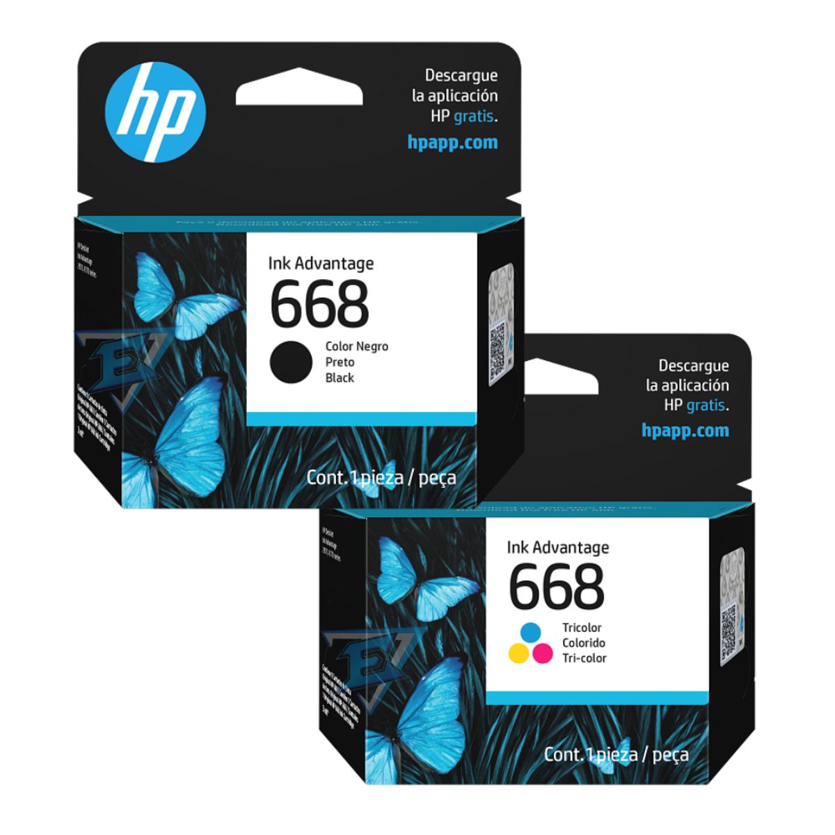 HP - PACK DE TINTAS HP 668 NEGRO Y TRICOLOR