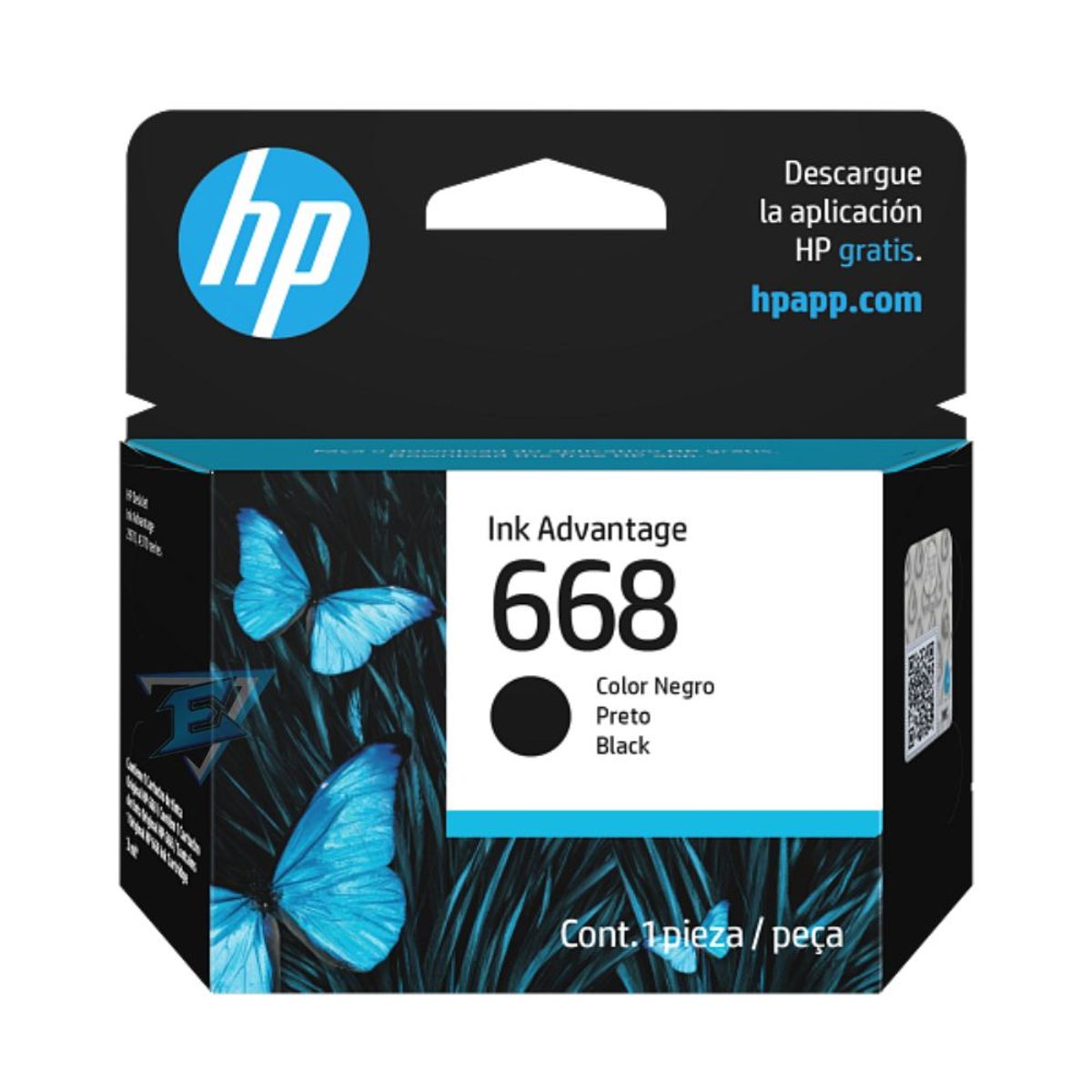 HP - Cartucho de Tinta HP 668 Negro 7FP37VL DJ 2975  4375