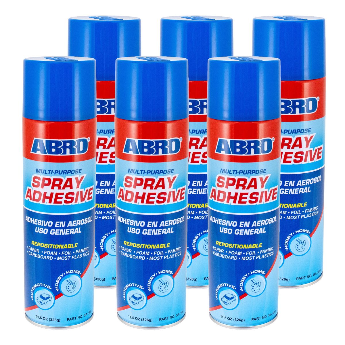 ABRO - ABRO Adhesivo en Spray SA-300 - 326gr - Pack x 6