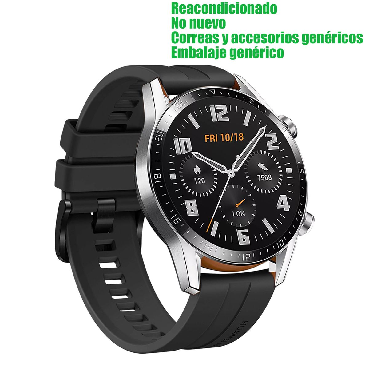 HUAWEI - Huawei GT 2 46mm Bluetooth Negro Reacondicionado SemiNuevo