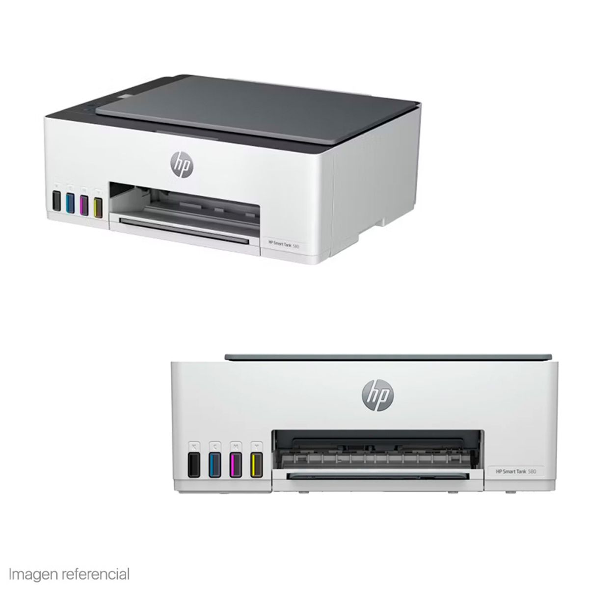 HP - Impresora Multifuncional HP Smart Tank 580 Tinta Color Imprime Escanea Copia WiFi Bluetooth USB