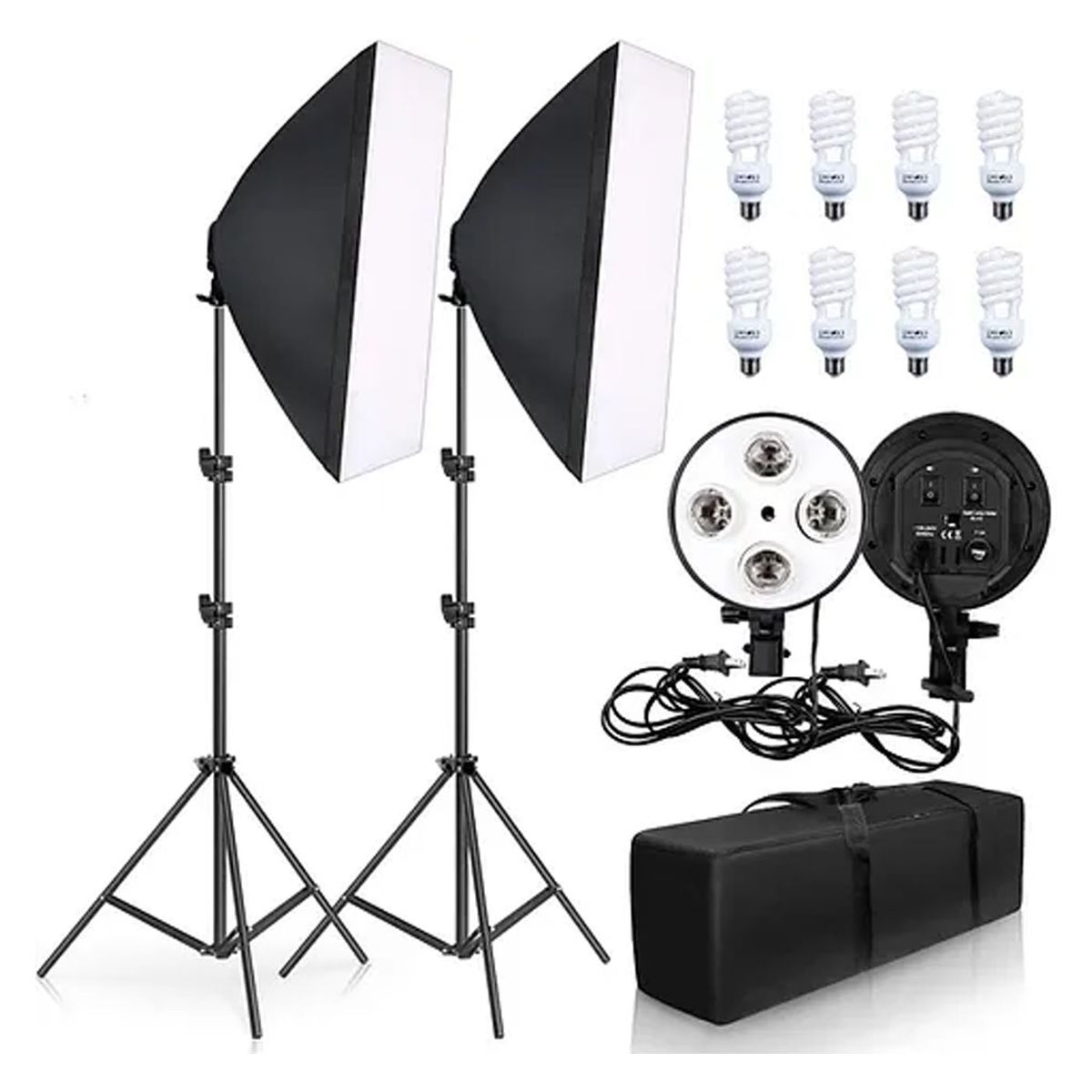 GENERICO - Kit Doble De Luz Continua Softbox iluminacion para video y fotografia
