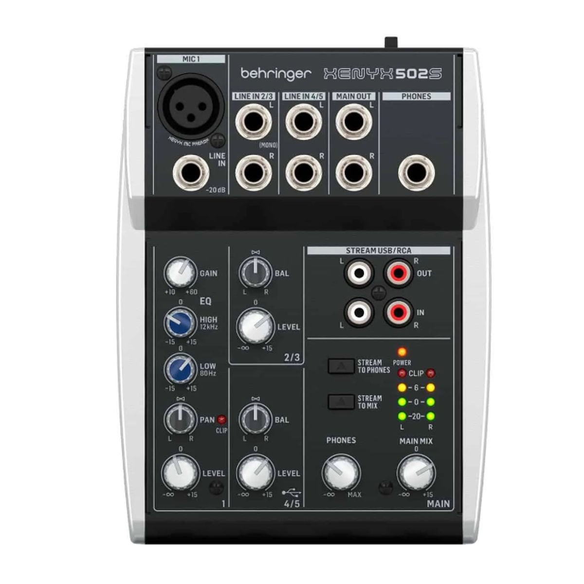 BEHRINGER - Mezclador 5 entradas C/Interfaz de Audio/USB XENYX 502S BEHRINGER