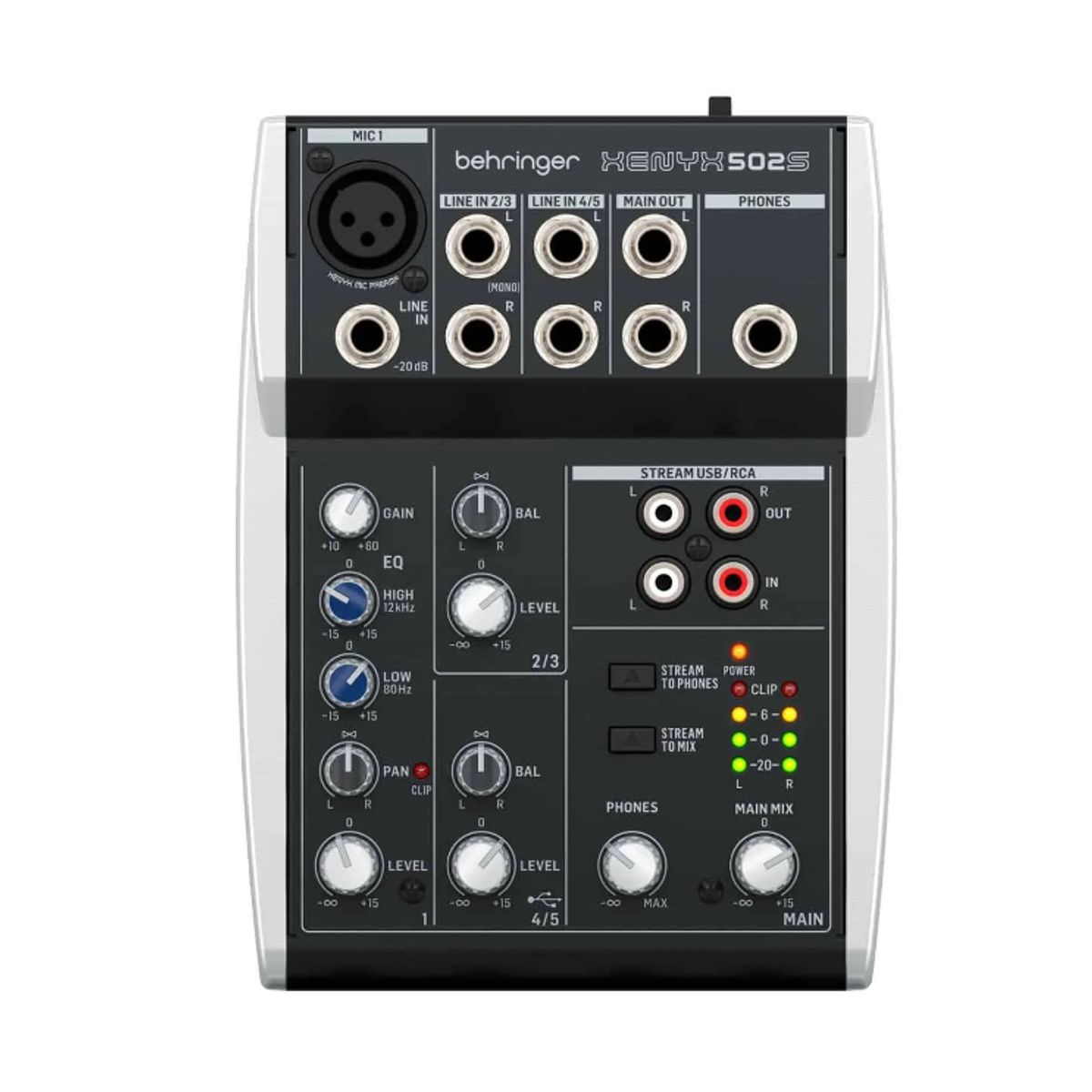 BEHRINGER - Mezclador 5 entradas C/Interfaz de Audio/USB XENYX 502S BEHRINGER