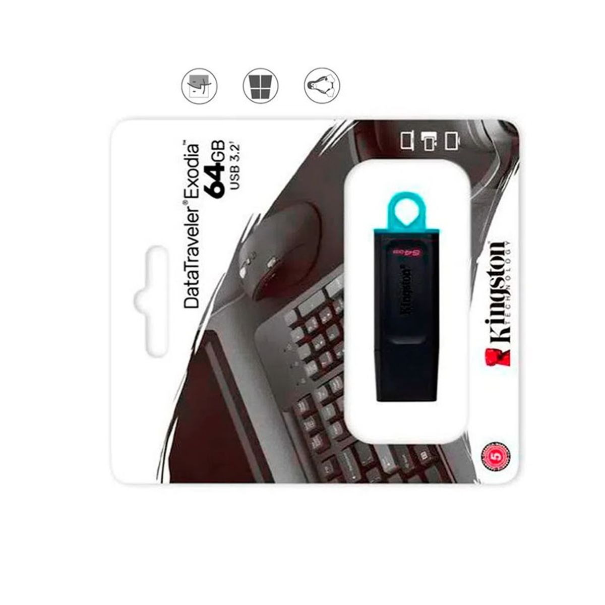 KINGSTON - MEMORIA KINGSTON USB DTX 64GB 3.2 NEGRO