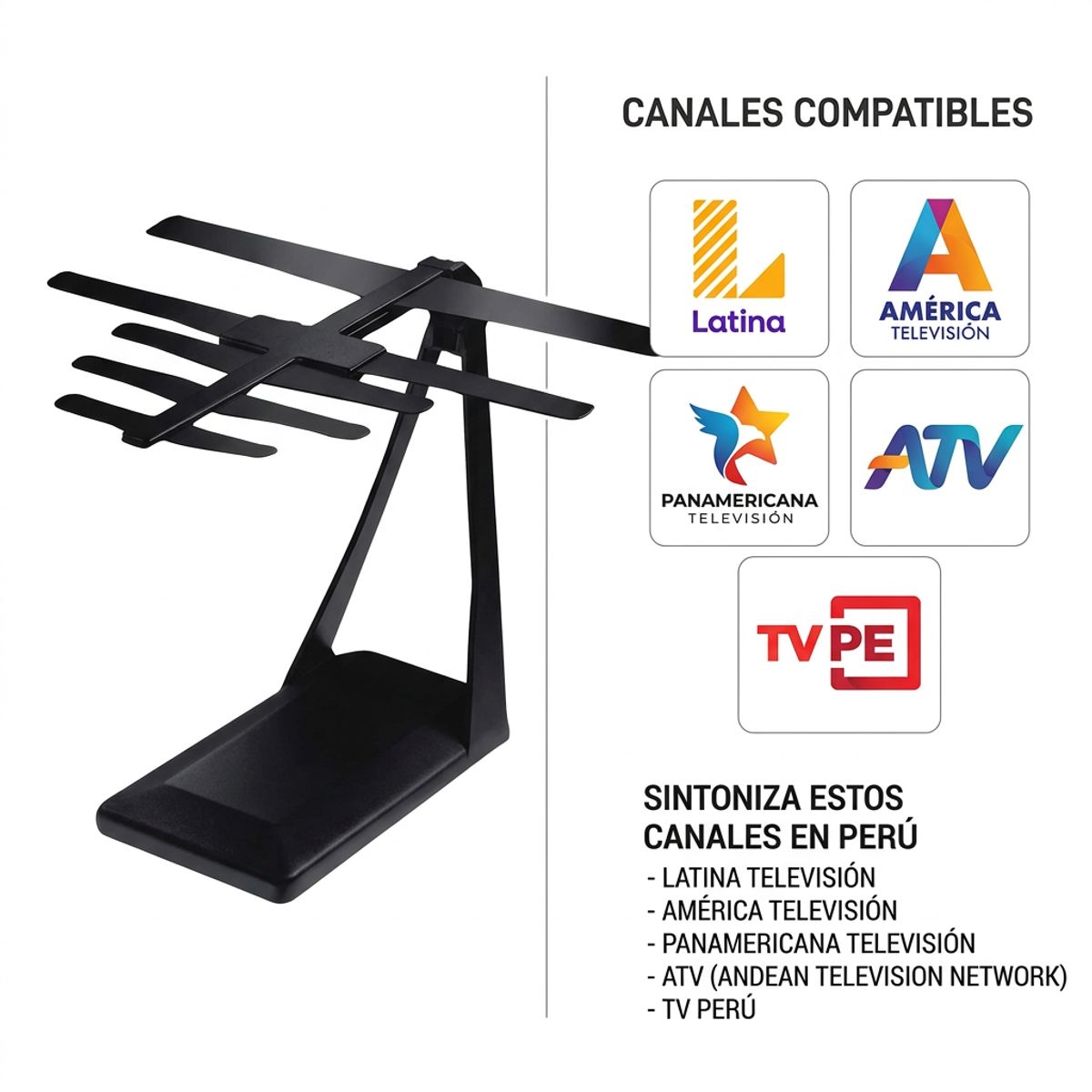 OEM - Antena Digital TV TDT Full HD 4K - Amplificada para Interiores y Viajes