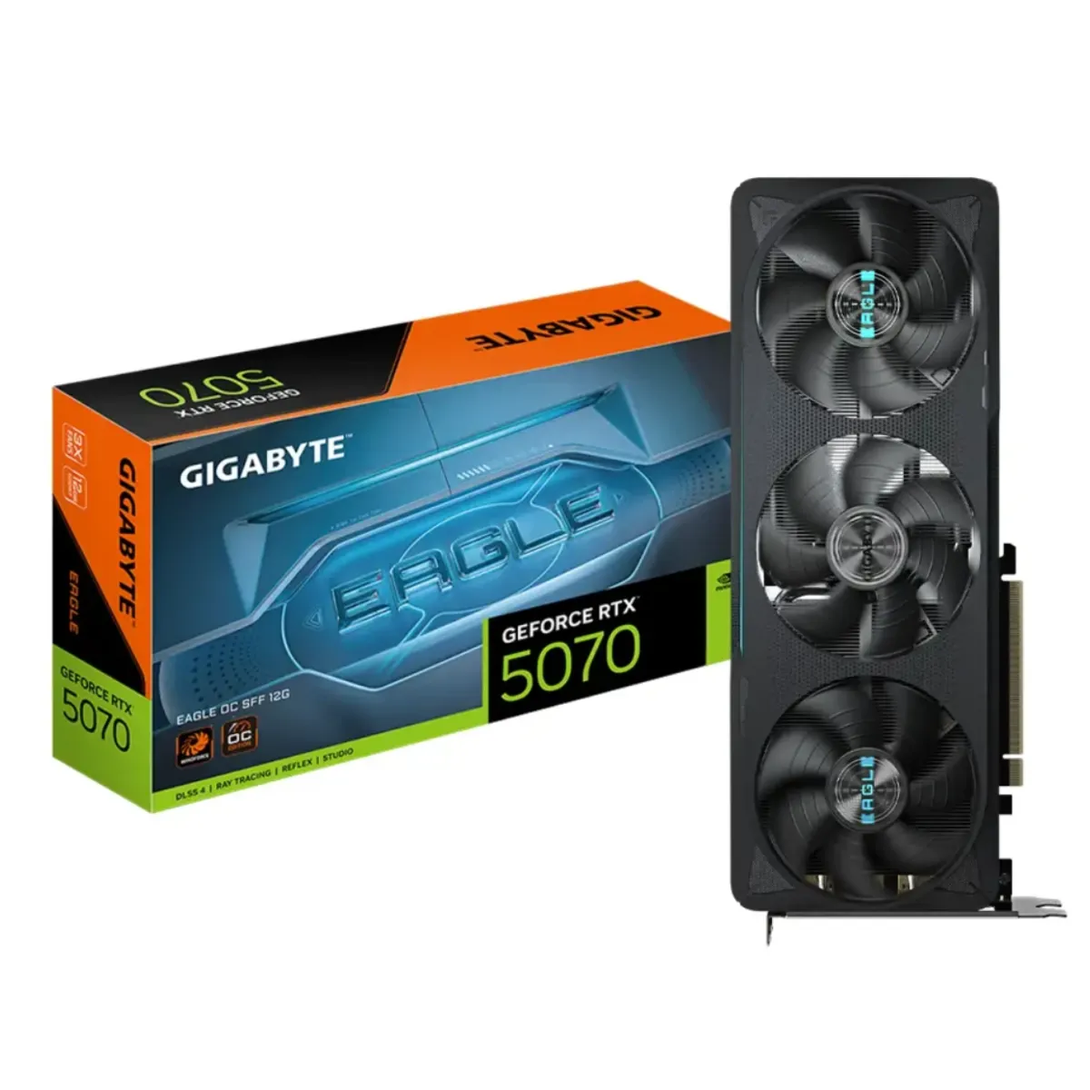GIGABYTE - TARJETA DE VIDEO GIGABYTE RTX 5070 EAGLE ( GV-N507EAGLE OC 12GD ) 12GB - GDDR7 - X3 FAN