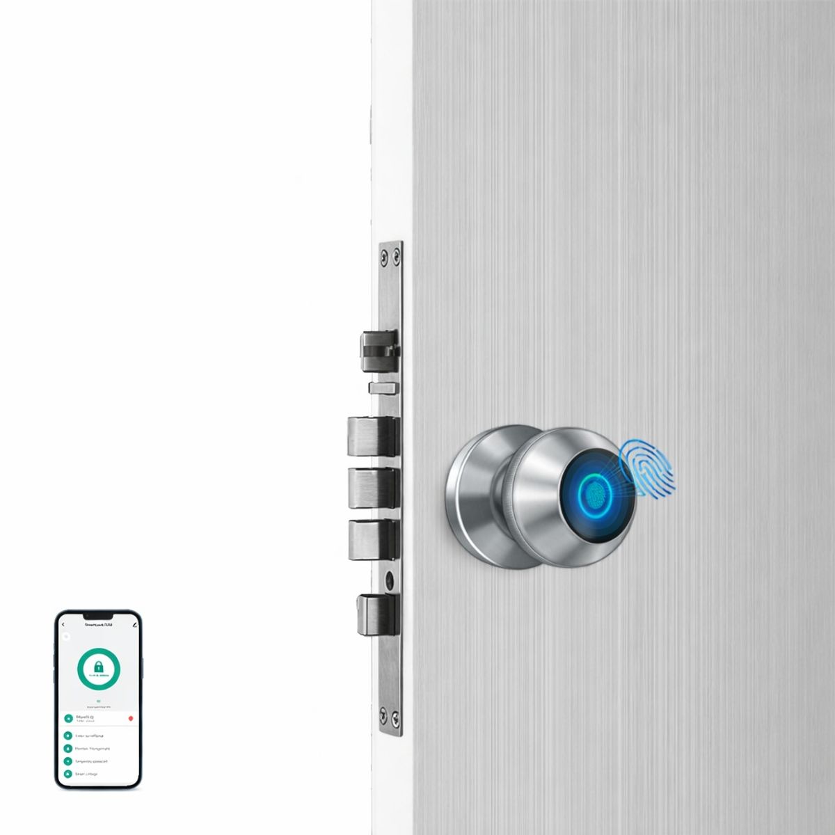 JPSYSTEMS - Cerradura Chapa Digital Bluetooth para cuarto habitacion huella llave manual y App TUYA SMART CZ3
