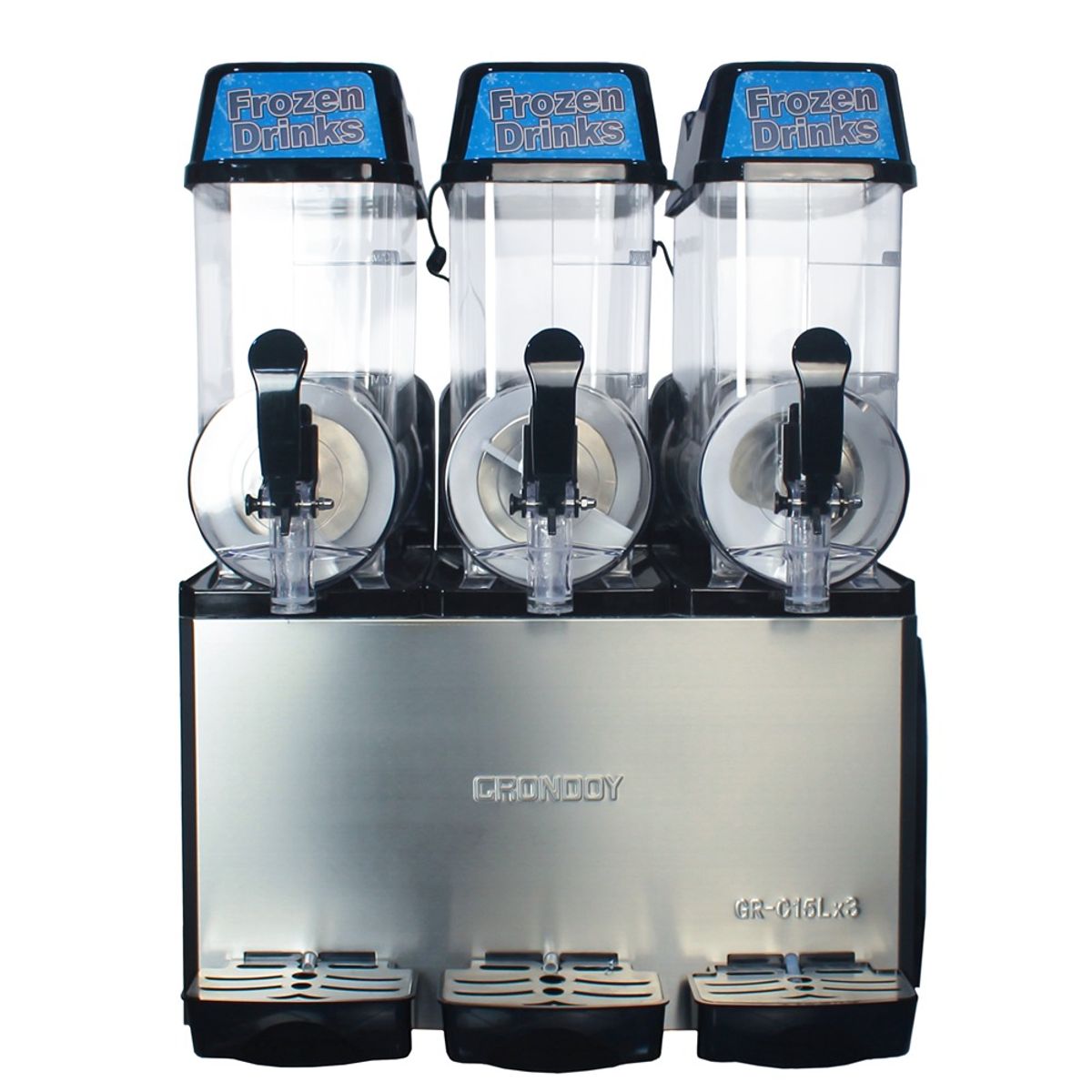 GRONDOY - Máquina Cremoladera Comercial GRONDOY 3 Tolvas 45 L Compresor EMBRACO