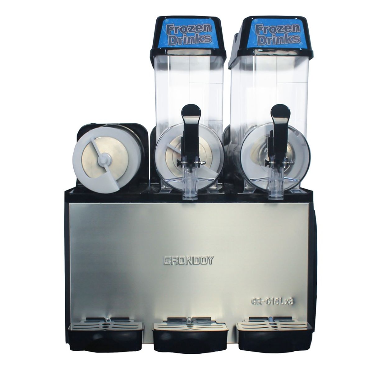 GRONDOY - Máquina Cremoladera Comercial GRONDOY 3 Tolvas 45 L Compresor EMBRACO