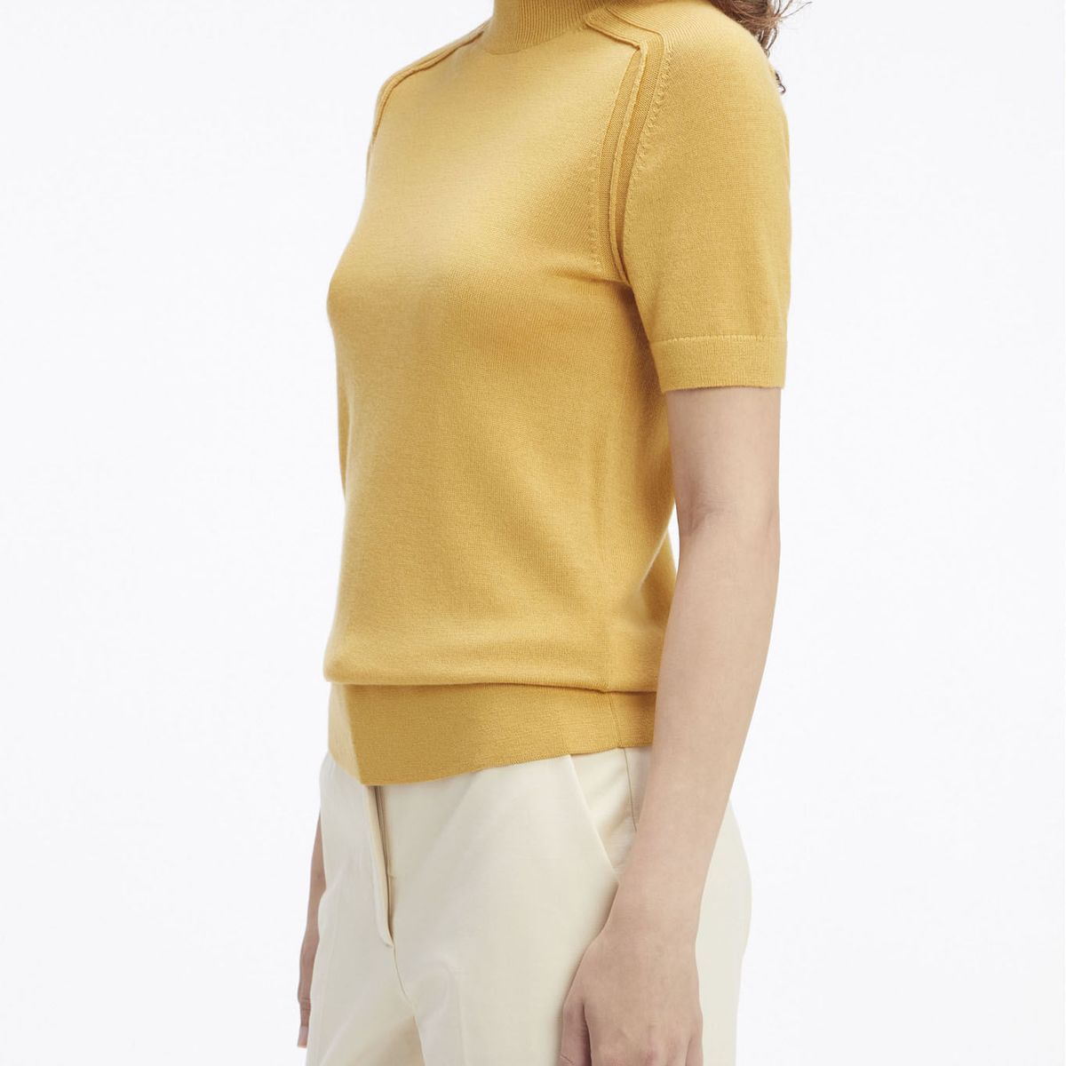 CALVIN KLEIN - SWEATER MERINO WOOL MOCK-NK SWEATER SS