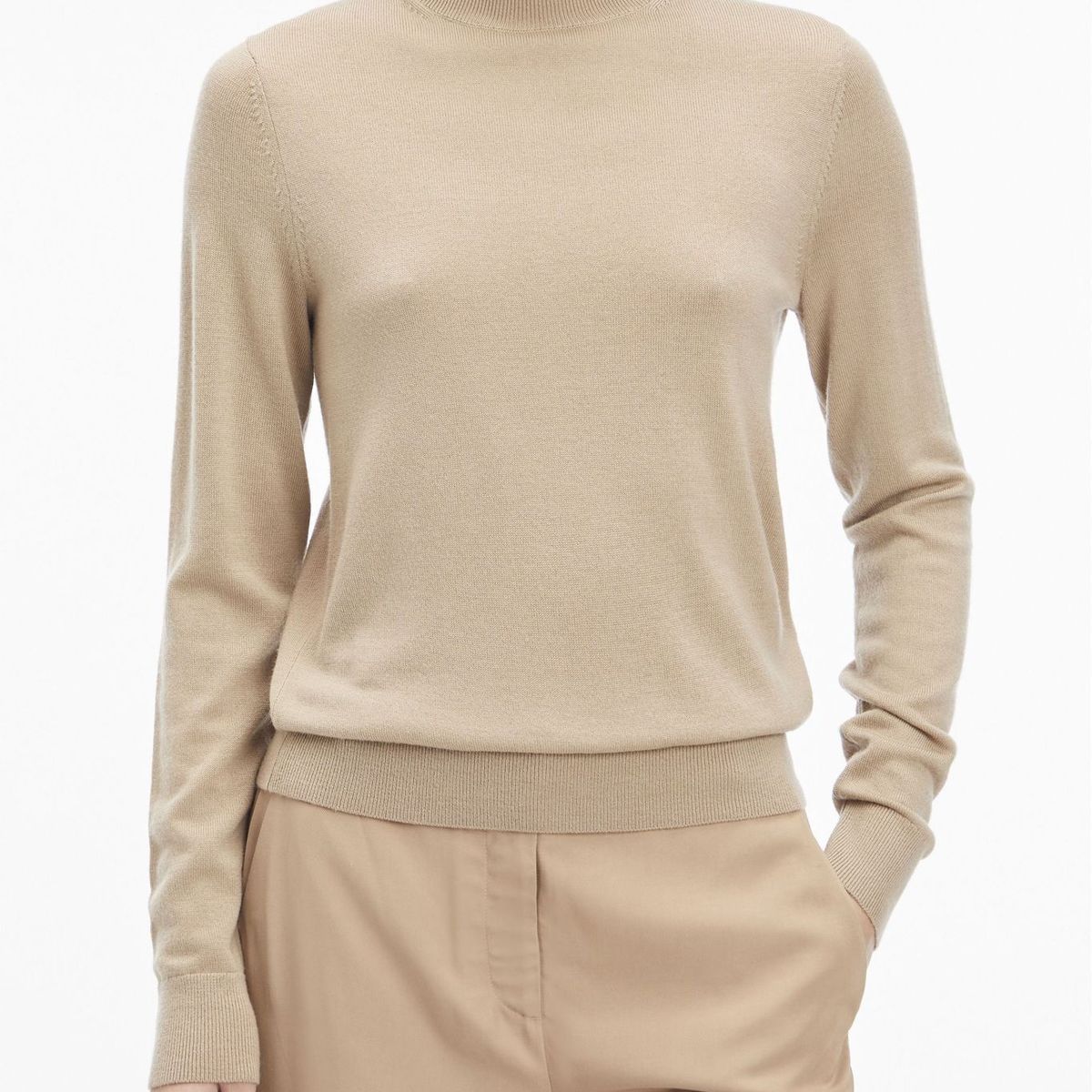 CALVIN KLEIN - SWEATER MERINO WOOL ROLL-NECK SWEATER