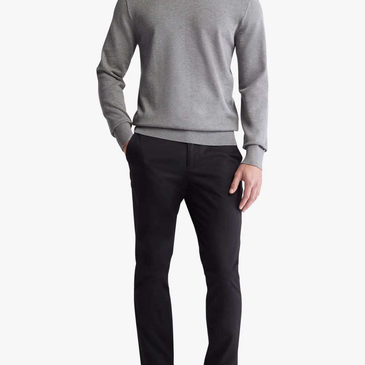 CALVIN KLEIN - SWEATER LS SUPIMA COTTON CLASSIC CREWN CK