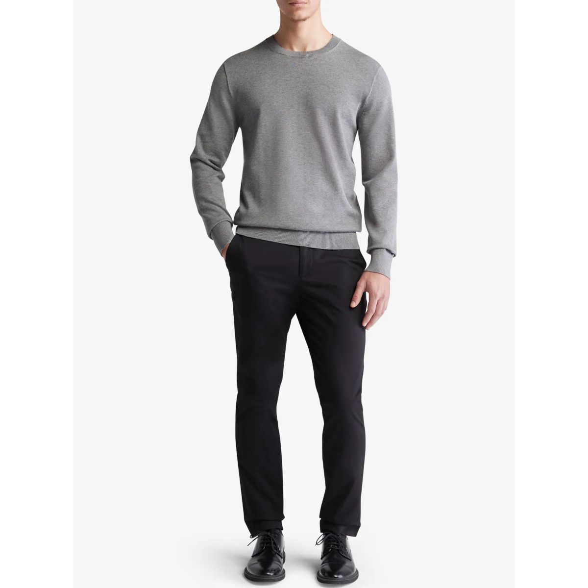 CALVIN KLEIN - SWEATER LS SUPIMA COTTON CLASSIC CREWN CK